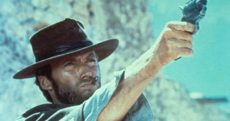 Clint Eastwood rodando El bueno, el feo y el malo en Burgos, España