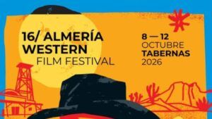 Un puente entre dos épocas: así es el cartel del Almería Western Film Festival 2026 11 Cartel del Almería Western Film Festival 2026 (recorte)