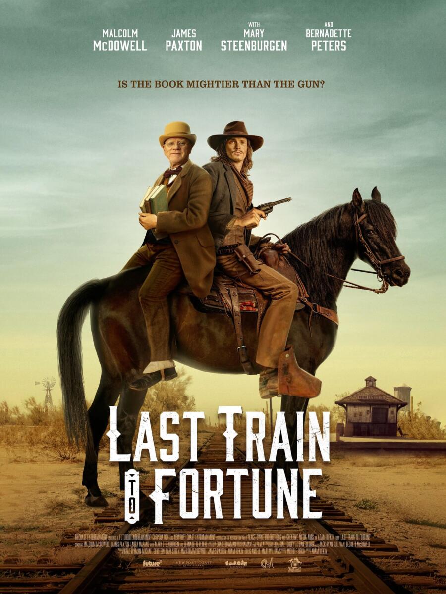 Cartel de Last Train to Fortune, western con Malcolm McDowell