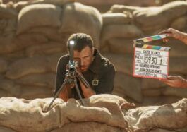 Ivan Pellicer durante el rodaje de Carta Blanca en el Desierto de Tabernas